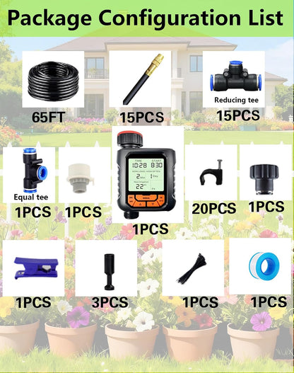 360° Adjustable Drip Irrigation Sprinkler Kit – Garden Watering System