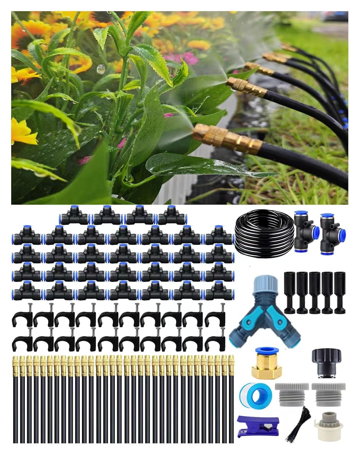 360° Adjustable Drip Irrigation Sprinkler Kit – Garden Watering System