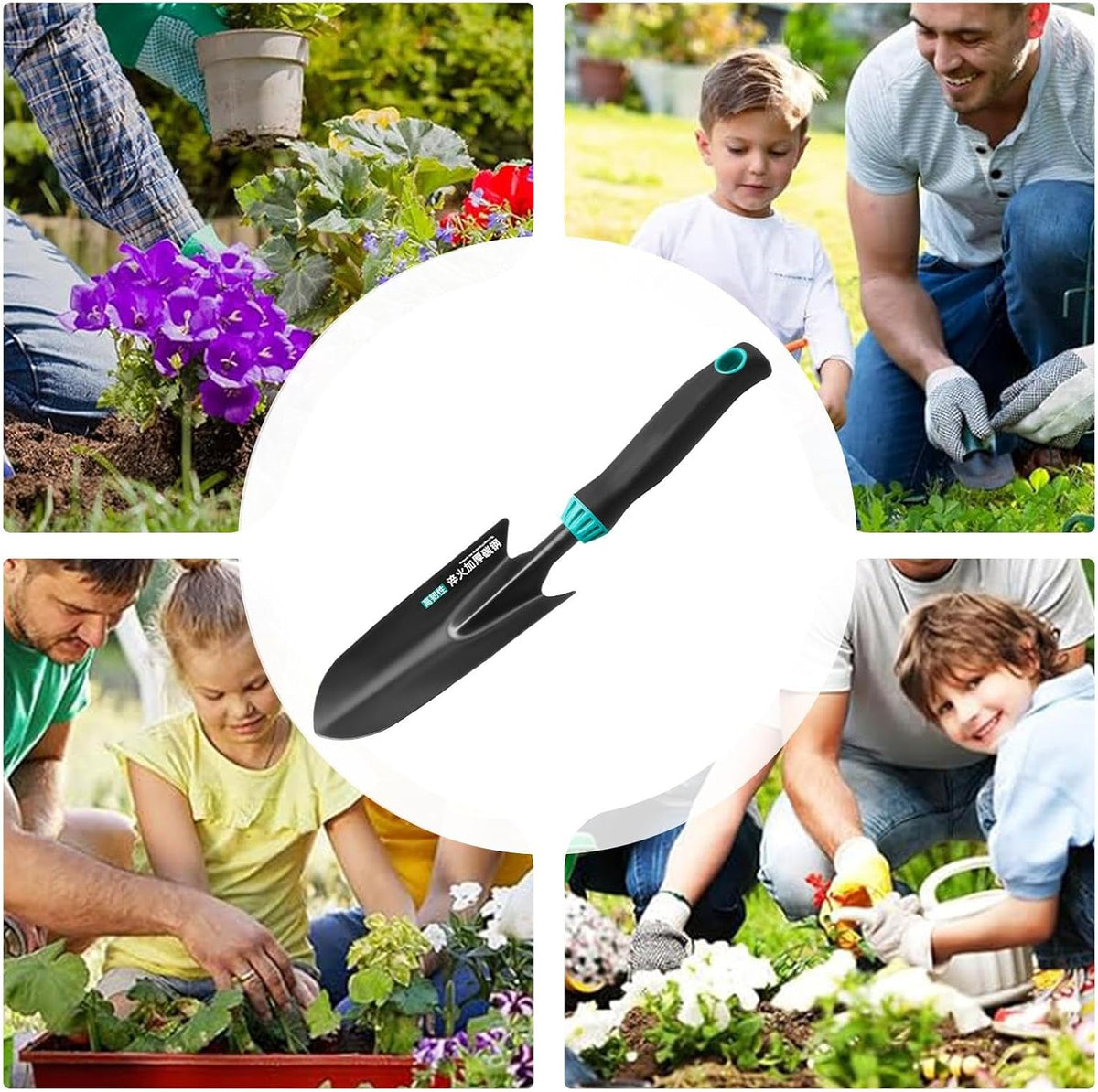 Premium Garden Trowel, Hand Tool for Planting, Stainless Steel Small Shovel with Ergonomic Handle, Transplant Shovel for Flowers Vegetables and Greenhouse Use, Digging Rake for Backpacking