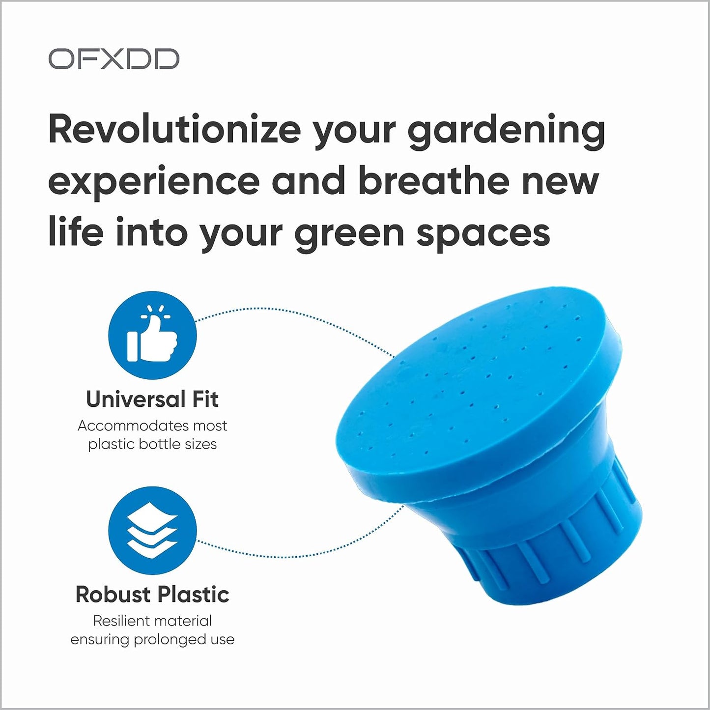Watering Can Nozzle 3 Pcs - Plastic Bottle Top Waterers - Bottle Cap Sprinkler for Vegetables, Plants - Replacement Gardening Watering Nozzle for Bottle