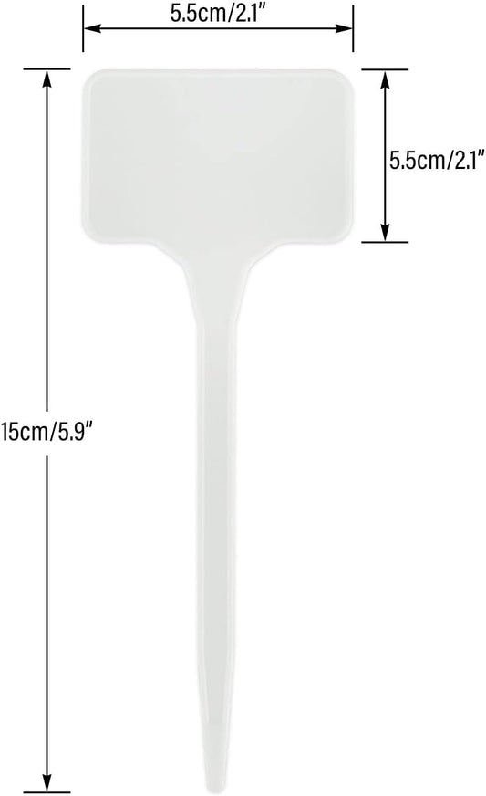 50 Pcs Thick Plastic Plant T-Type Tags 6" Large Nursery Garden Labels