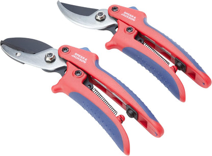 5559BS Razorsharp Vintage Style Bypass Pruners, Black & Silver