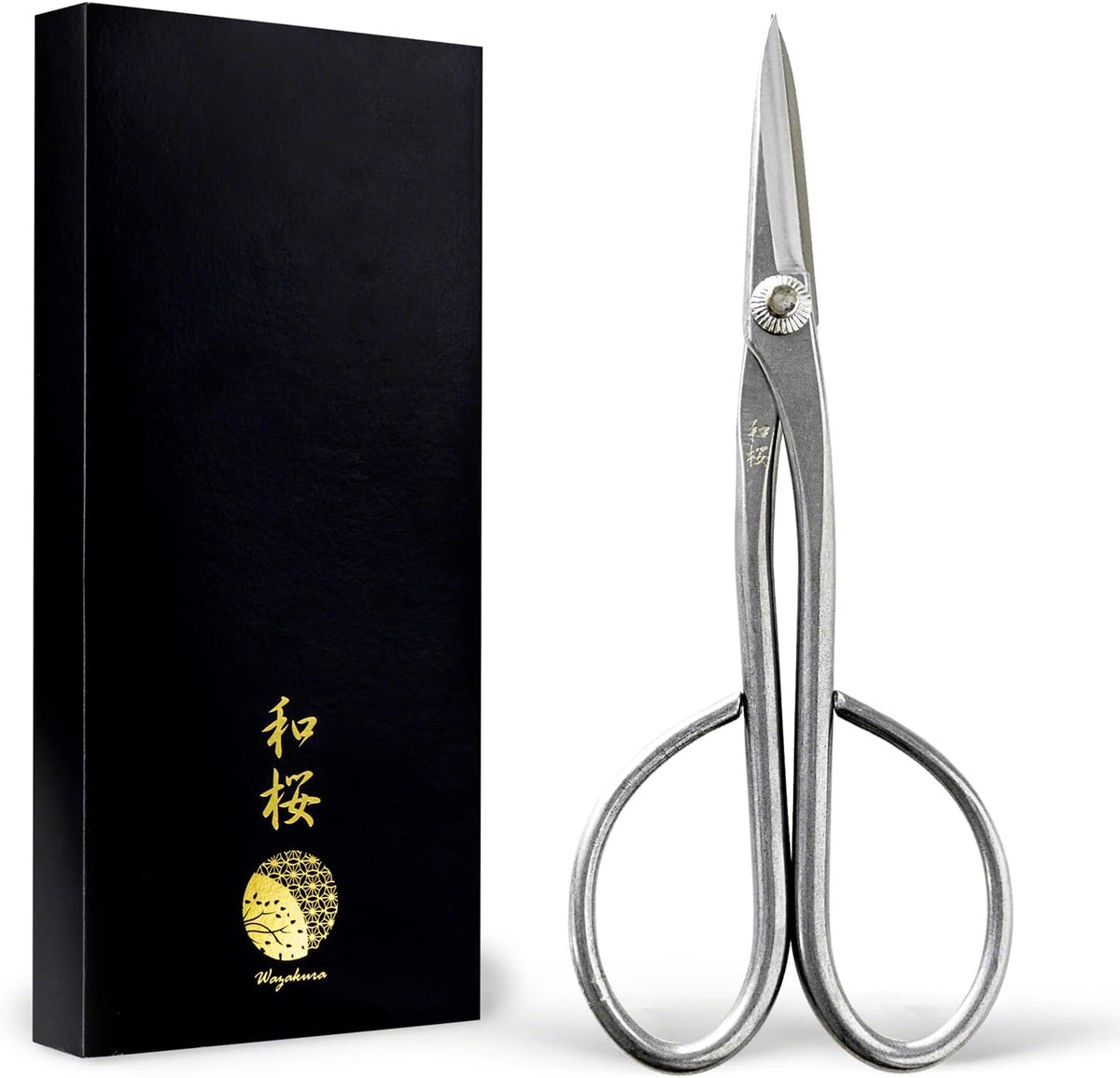Wazakura Yasugi Stainless Steel Made in Japan Satsuki Bonsai Scissors 7.09" (180 mm), Hasami Pruning and Trimming Shears, Japanese Gardening Tools - Yasugi Stainless Steel Satsuki