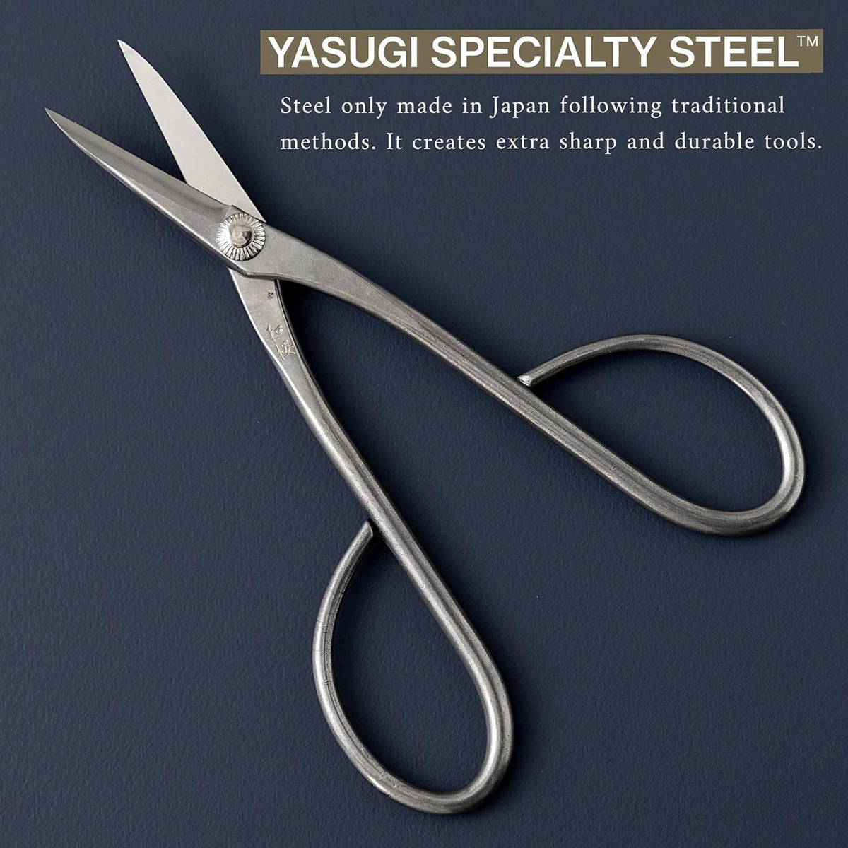 Wazakura Yasugi Stainless Steel Made in Japan Satsuki Bonsai Scissors 7.09" (180 mm), Hasami Pruning and Trimming Shears, Japanese Gardening Tools - Yasugi Stainless Steel Satsuki