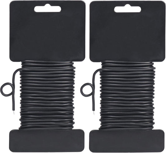 3.5mm Garden Ties, Reusable Plant Twist Tie Black Heavy Duty Soft Plant Wire for Gardening, Home, Office (52.5 Feet)