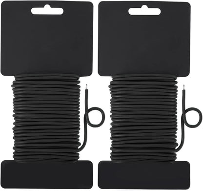 3.5mm Garden Ties, Reusable Plant Twist Tie Black Heavy Duty Soft Plant Wire for Gardening, Home, Office (52.5 Feet)