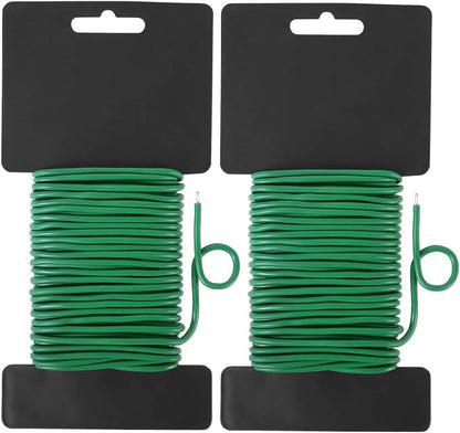 3.5mm Garden Ties, Reusable Plant Twist Tie Black Heavy Duty Soft Plant Wire for Gardening, Home, Office (52.5 Feet)