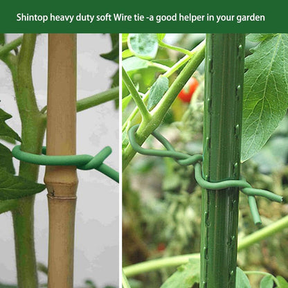 3.5mm Garden Ties, Reusable Plant Twist Tie Black Heavy Duty Soft Plant Wire for Gardening, Home, Office (52.5 Feet)