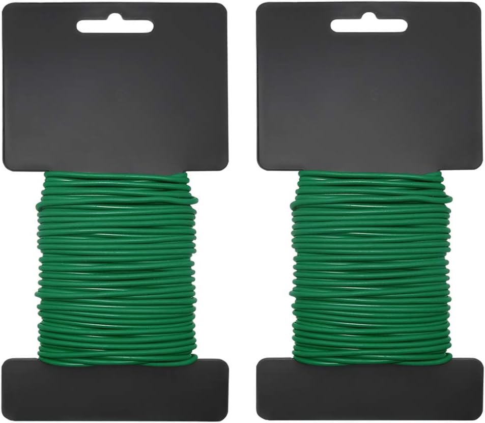 3.5mm Garden Ties, Reusable Plant Twist Tie Black Heavy Duty Soft Plant Wire for Gardening, Home, Office (52.5 Feet)