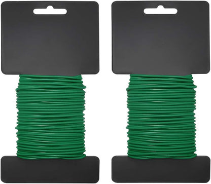 3.5mm Garden Ties, Reusable Plant Twist Tie Black Heavy Duty Soft Plant Wire for Gardening, Home, Office (52.5 Feet)