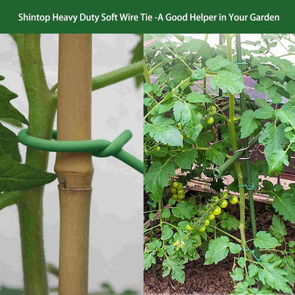 3.5mm Garden Ties, Reusable Plant Twist Tie Black Heavy Duty Soft Plant Wire for Gardening, Home, Office (52.5 Feet)