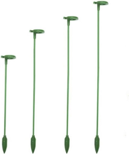 18 Pack Small Plant Support Plant Stakes, Adjustable Garden Single Stem Support Stake, Planter Support Ring for Orchid, Rose, Peony, Peppers and More