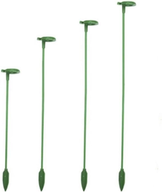 18 Pack Small Plant Support Plant Stakes, Adjustable Garden Single Stem Support Stake, Planter Support Ring for Orchid, Rose, Peony, Peppers and More