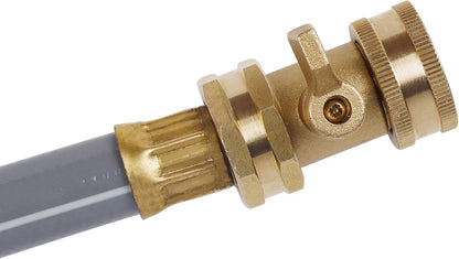 Heavy Duty Brass Shut Off Valve Garden Hose Connector 2 Pack