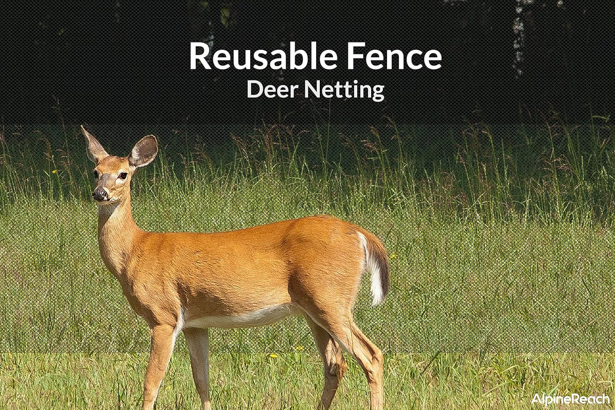 Garden Netting 7.5 x 65 ft Heavy Duty Bird Net, Deer, Plant Protection Extra Strong Woven Mesh, Reusable Kit with Zip Ties, Animal Fencing for Fruits Trees, Black