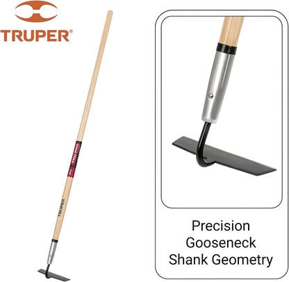 TruPro 7-Inch Forged Onion Hoe, 54-Inch Premium North American Ash Wood Handle, Heavy-Duty Professional Garden and Agricultural Cultivating Tool (Model 33571 / ATO-X)