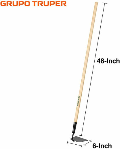 TruPro 7-Inch Forged Onion Hoe, 54-Inch Premium North American Ash Wood Handle, Heavy-Duty Professional Garden and Agricultural Cultivating Tool (Model 33571 / ATO-X)