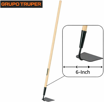 TruPro 7-Inch Forged Onion Hoe, 54-Inch Premium North American Ash Wood Handle, Heavy-Duty Professional Garden and Agricultural Cultivating Tool (Model 33571 / ATO-X)