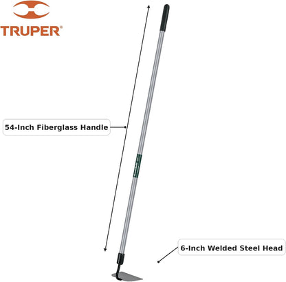 TruPro 7-Inch Forged Onion Hoe, 54-Inch Premium North American Ash Wood Handle, Heavy-Duty Professional Garden and Agricultural Cultivating Tool (Model 33571 / ATO-X)