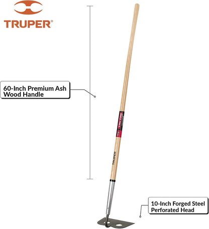 TruPro 7-Inch Forged Onion Hoe, 54-Inch Premium North American Ash Wood Handle, Heavy-Duty Professional Garden and Agricultural Cultivating Tool (Model 33571 / ATO-X)