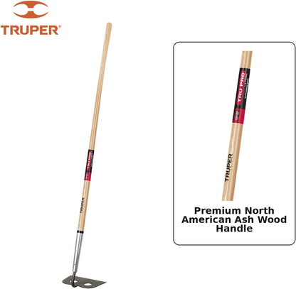 TruPro 7-Inch Forged Onion Hoe, 54-Inch Premium North American Ash Wood Handle, Heavy-Duty Professional Garden and Agricultural Cultivating Tool (Model 33571 / ATO-X)
