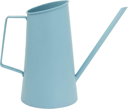 Minimalist Metal Garden Watering Can, 8.25" Tall, Sky Blue