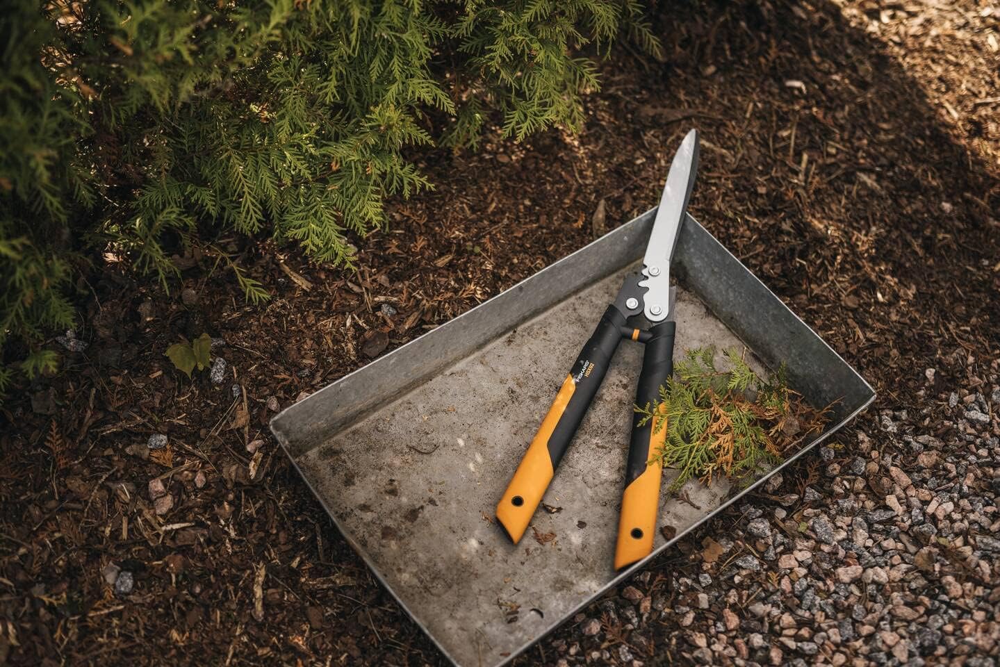 PowerGear X Hedge Shear HSX92, Non-Stick Coating, Steel Blades, Length: 63 cm, Black/Orange, 1023631
