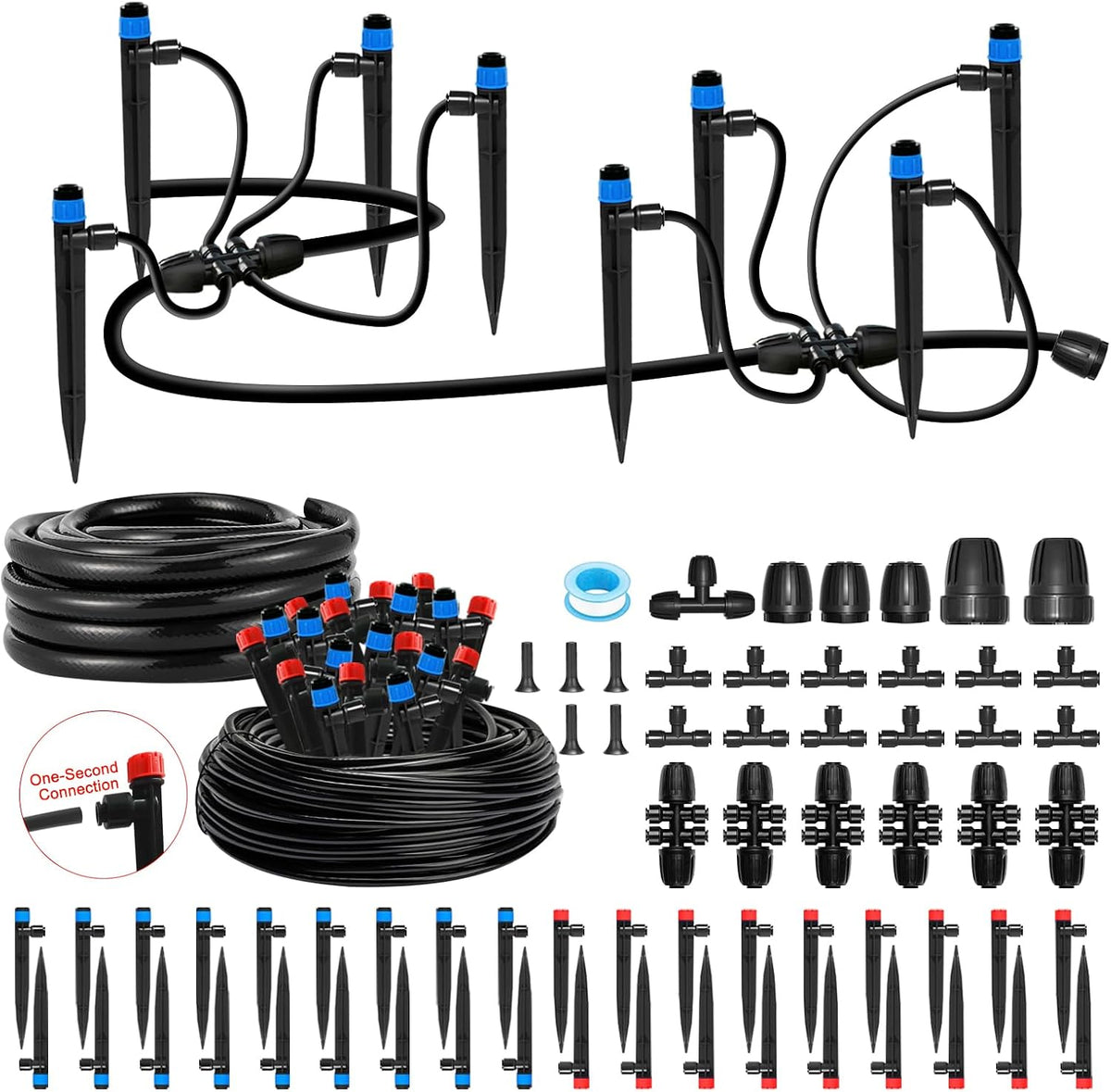 Drip Irrigation Kit for Garden, Quick-Connect Plant Watering System 230FT