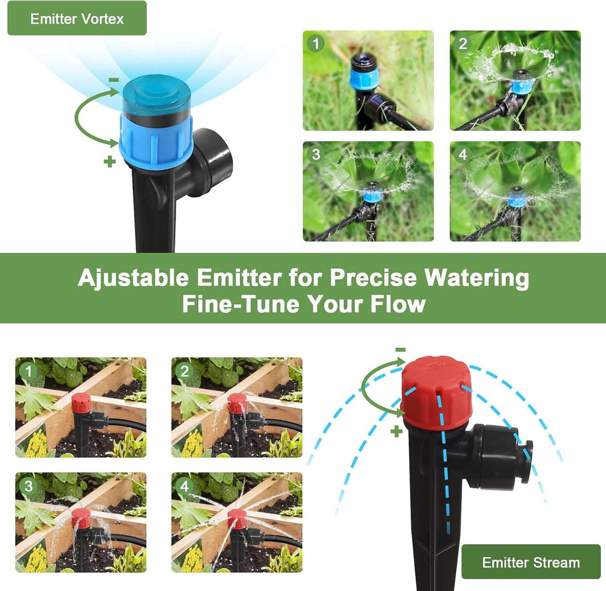 Drip Irrigation Kit for Garden, Quick-Connect Plant Watering System 230FT