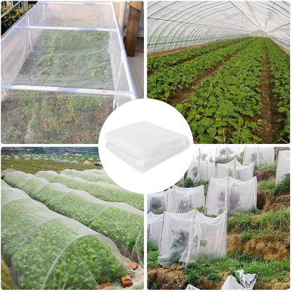Garden Mesh Netting Kit, 10 * 33ft Ultra Fine Netting with 6pcs Garden Hoops for Raised Beds, Plants Cover Net for Vegetable Fruit, Animals Barrier Protection Greenhouse Row Cover