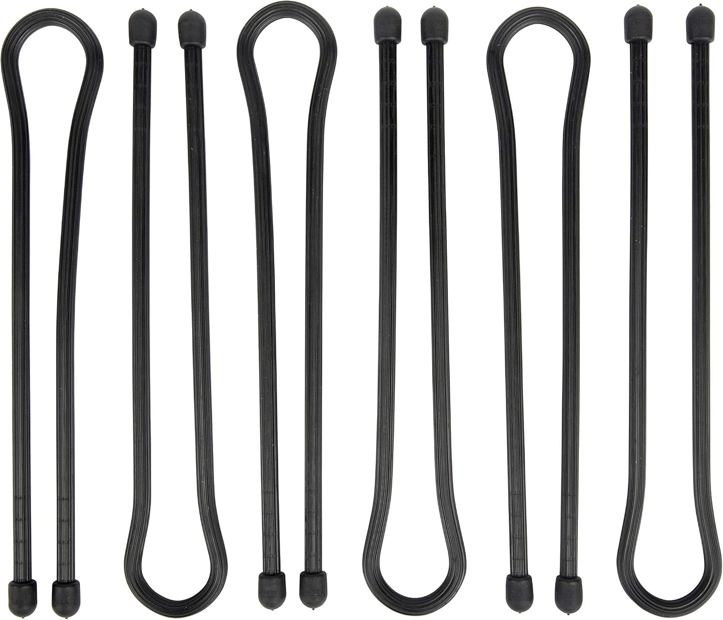Gear Tie Original ProPacks - Reusable Rubber Twist Ties for Indoor & Outdoor Use - Bendable Wire Interior - Durable Rubber Exterior - Secure Grip - Black, 18" (6 Pack)