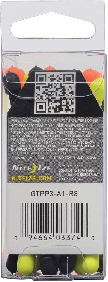 Gear Tie Original ProPacks - Reusable Rubber Twist Ties for Indoor & Outdoor Use - Bendable Wire Interior - Durable Rubber Exterior - Secure Grip - Black, 18" (6 Pack)