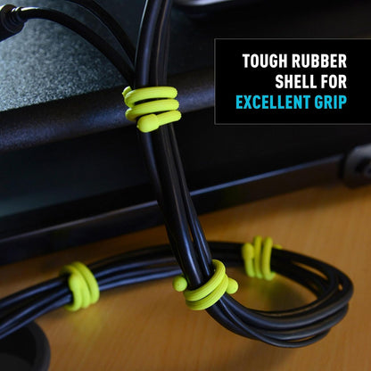 Gear Tie Original ProPacks - Reusable Rubber Twist Ties for Indoor & Outdoor Use - Bendable Wire Interior - Durable Rubber Exterior - Secure Grip - Black, 18" (6 Pack)