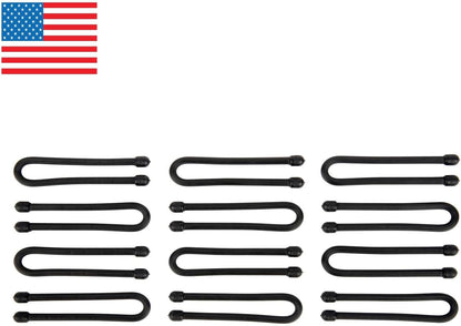 Gear Tie Original ProPacks - Reusable Rubber Twist Ties for Indoor & Outdoor Use - Bendable Wire Interior - Durable Rubber Exterior - Secure Grip - Black, 18" (6 Pack)