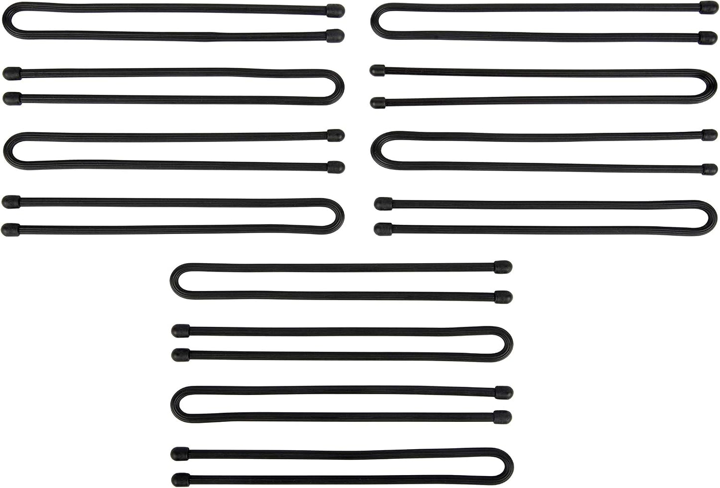 Gear Tie Original ProPacks - Reusable Rubber Twist Ties for Indoor & Outdoor Use - Bendable Wire Interior - Durable Rubber Exterior - Secure Grip - Black, 18" (6 Pack)