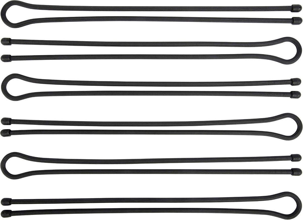 Gear Tie Original ProPacks - Reusable Rubber Twist Ties for Indoor & Outdoor Use - Bendable Wire Interior - Durable Rubber Exterior - Secure Grip - Black, 18" (6 Pack)