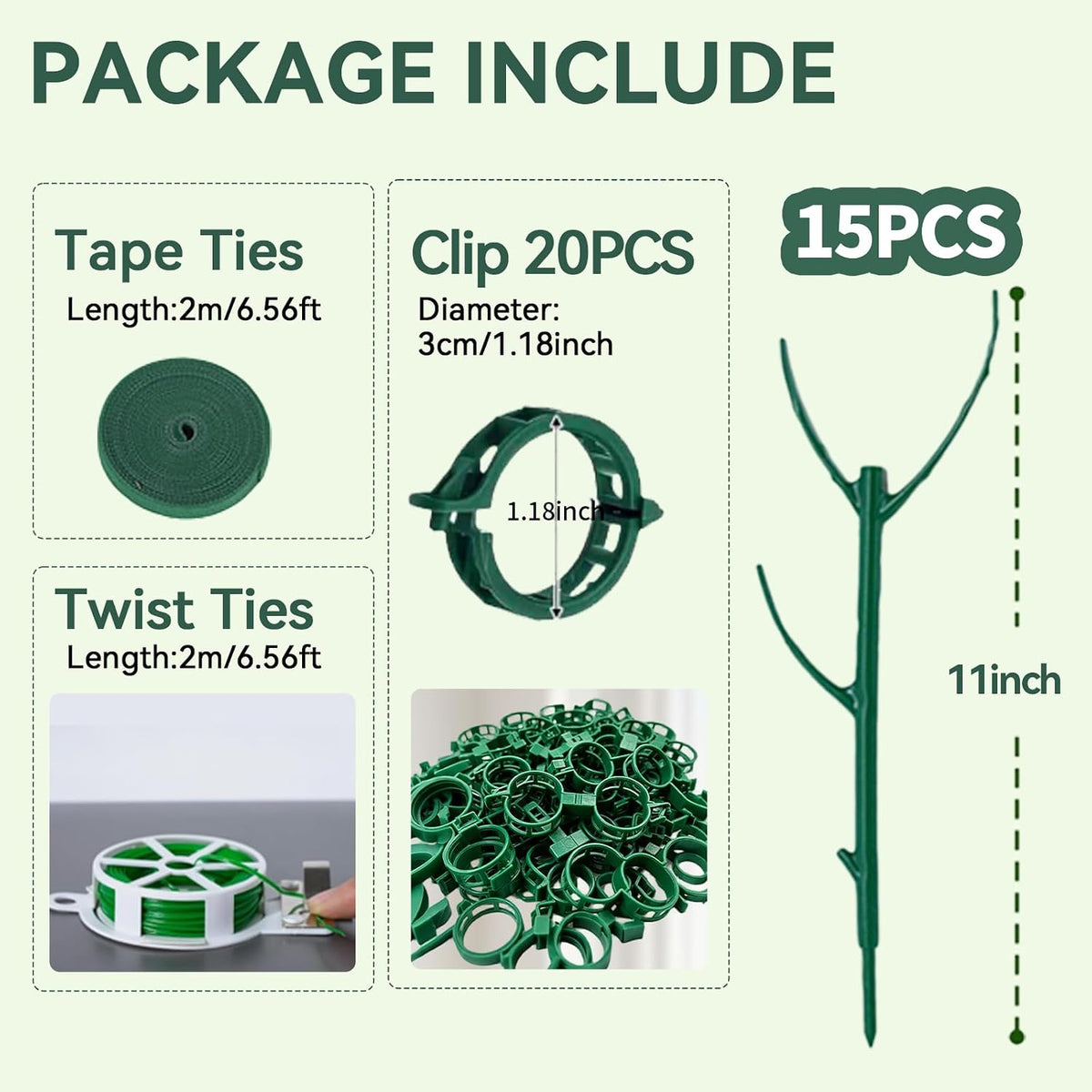 15 Pack Stackable Monstera Plant Support,Adjustable Plant Support Pole