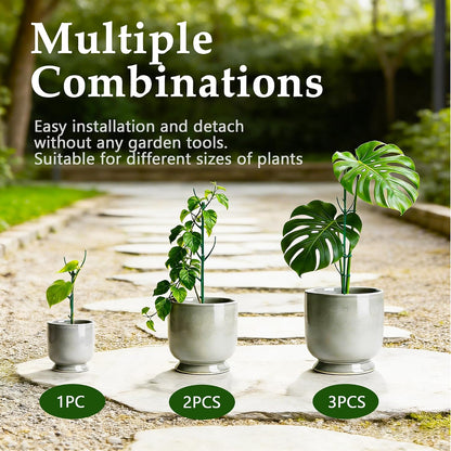 15 Pack Stackable Monstera Plant Support,Adjustable Plant Support Pole