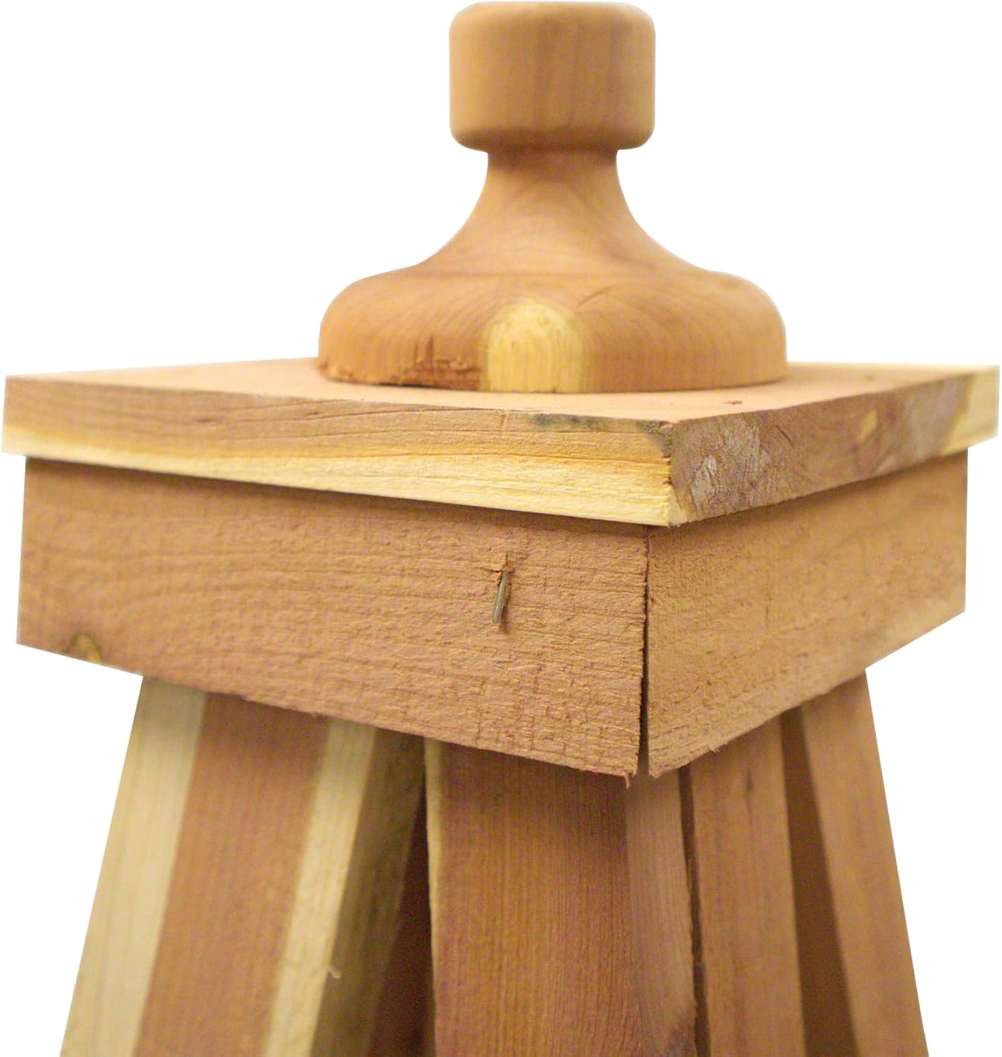 Amish Made Large Cedar Pyramid Trellis , 72", Premium Red