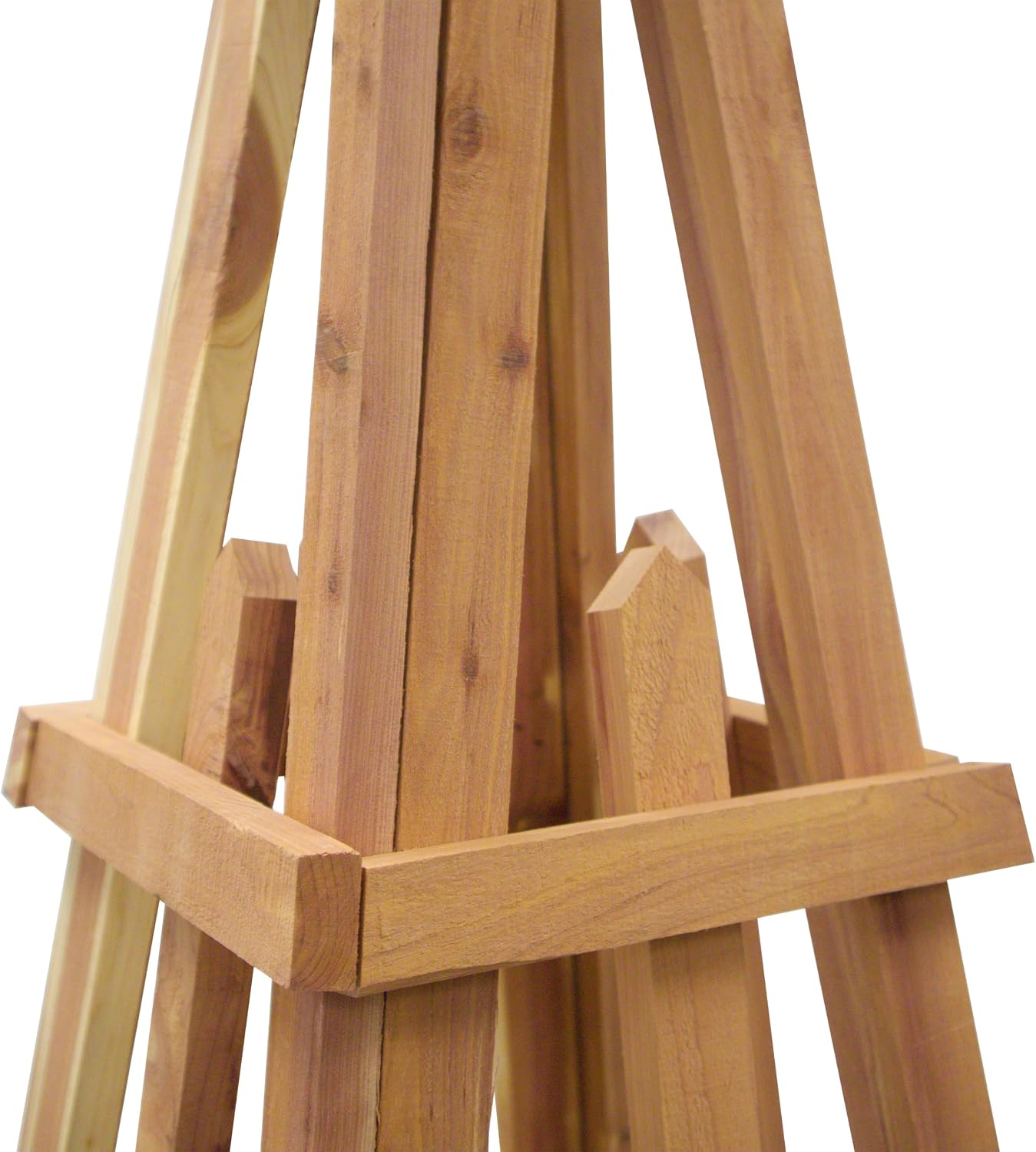Amish Made Large Cedar Pyramid Trellis , 72", Premium Red