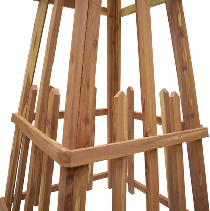 Amish Made Large Cedar Pyramid Trellis , 72", Premium Red