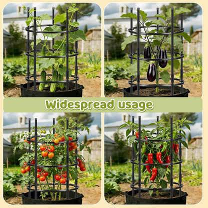 19.5" D x 39" H Peony Plant Support Cage,3-Tier Stackable
