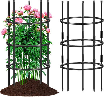 19.5" D x 39" H Peony Plant Support Cage,3-Tier Stackable