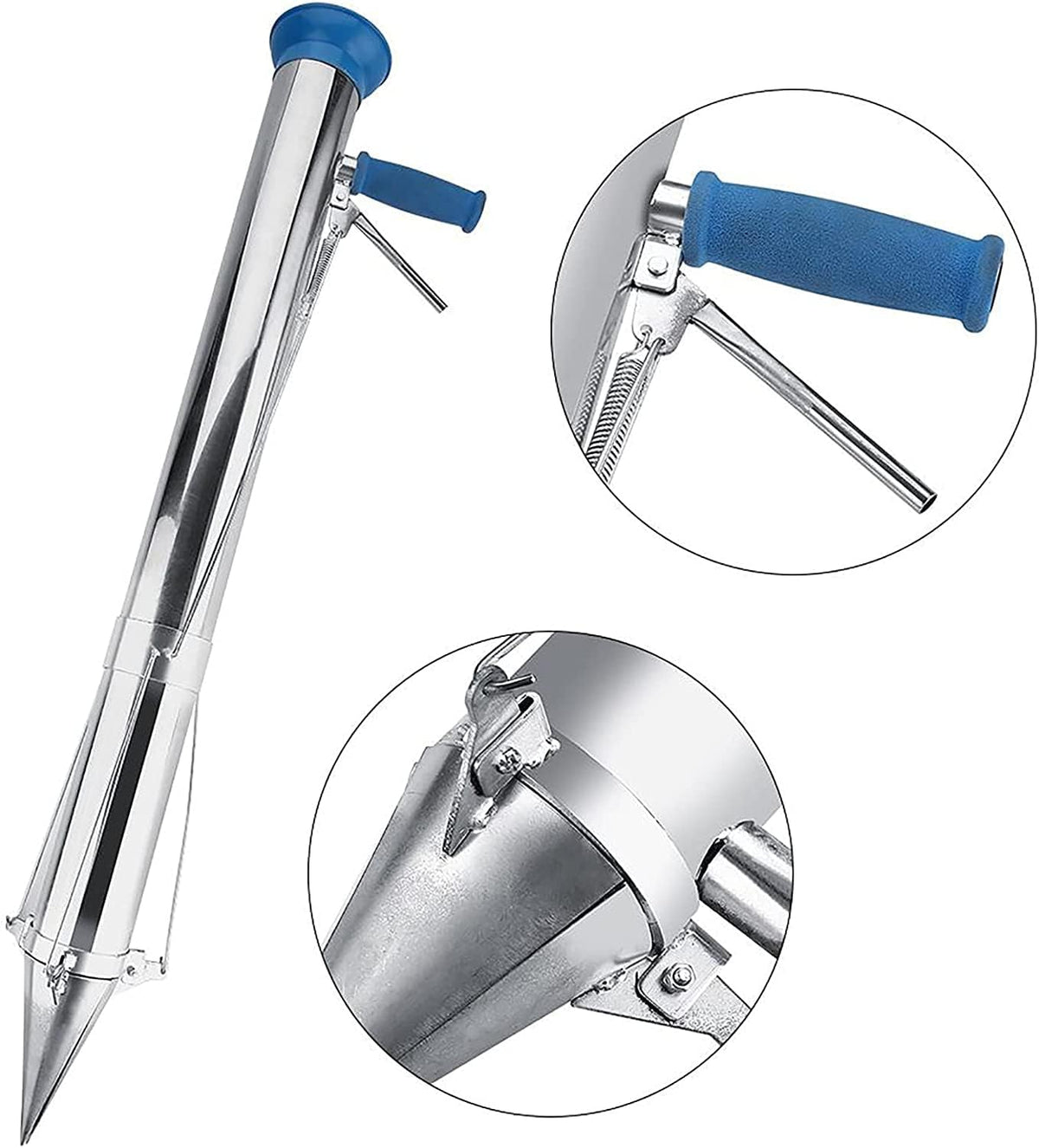 Seedling Transplanter, Stand Up Bulb Planter, Seedling Transplanter, Long Handled Sponge Handles, Long Handled Stainless Steel, Transplanting Tool