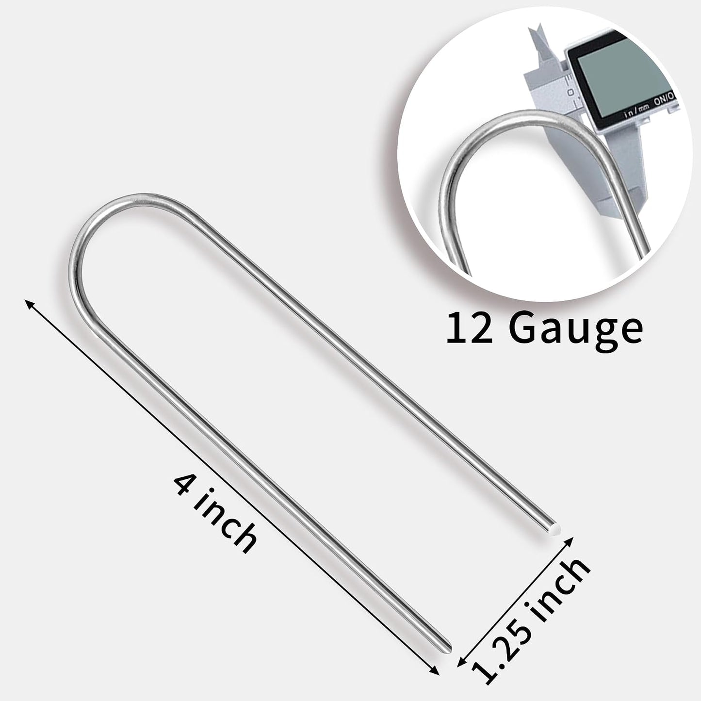 100 Pack 4 Inch U Shaped Garden Stakes Drip Irrigation Stakes