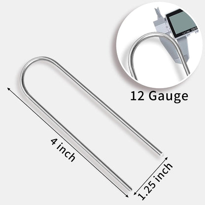 100 Pack 4 Inch U Shaped Garden Stakes Drip Irrigation Stakes