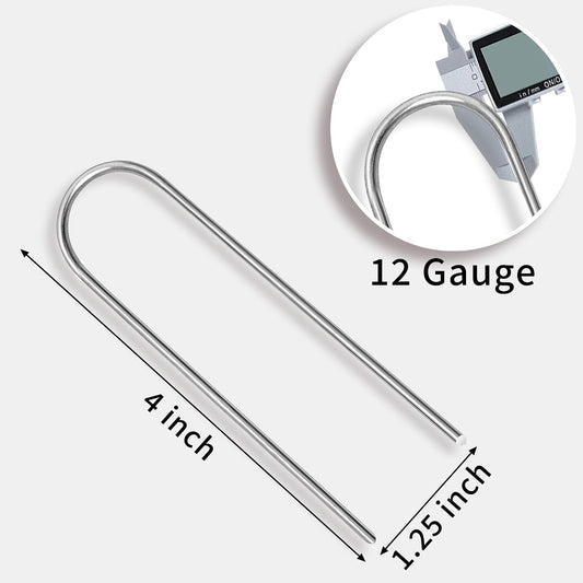 100 Pack 4 Inch U Shaped Garden Stakes Drip Irrigation Stakes