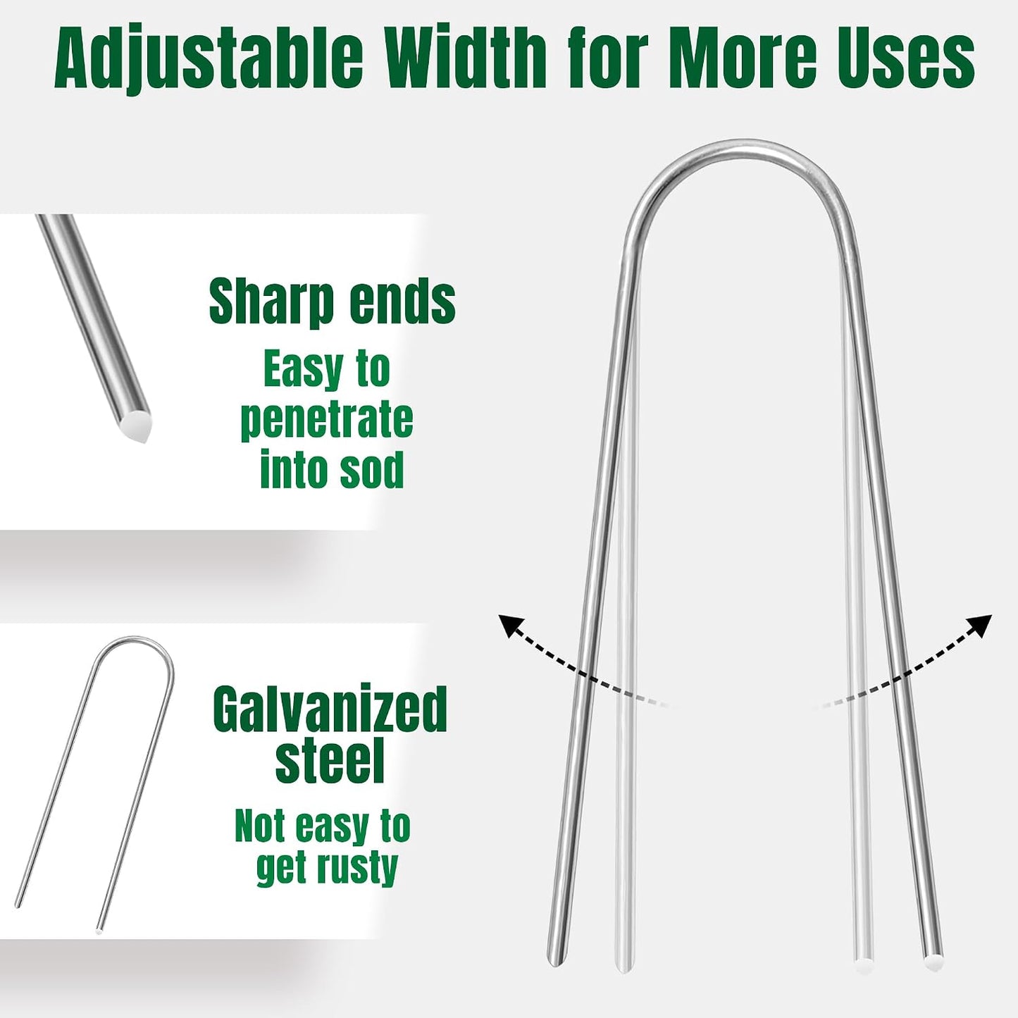 100 Pack 4 Inch U Shaped Garden Stakes Drip Irrigation Stakes