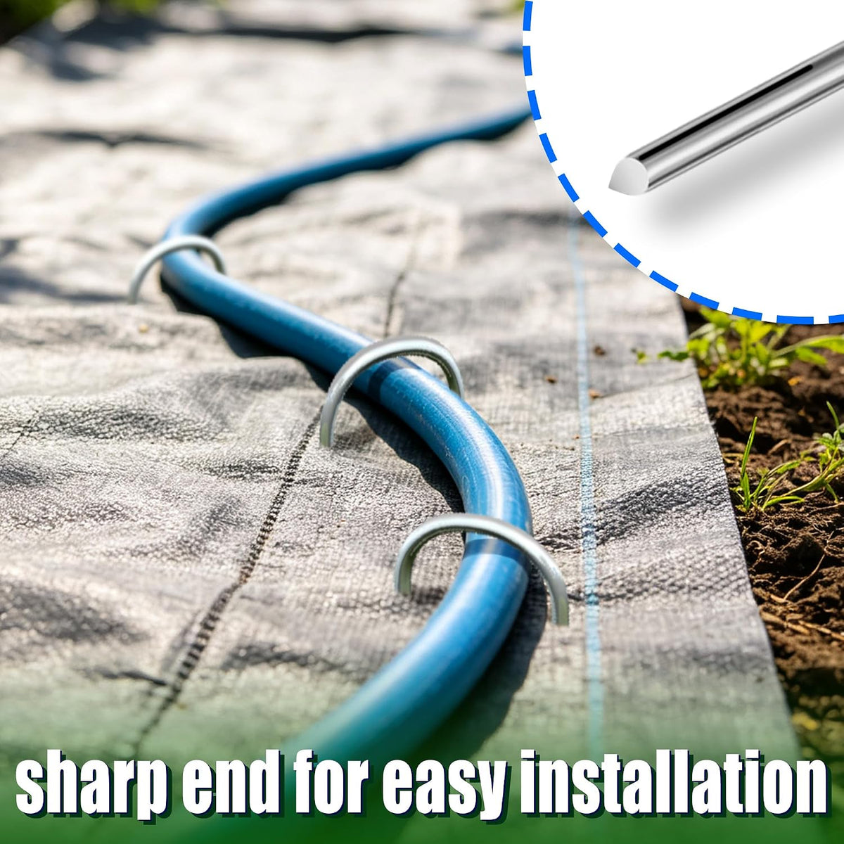 100 Pack 4 Inch U Shaped Garden Stakes Drip Irrigation Stakes