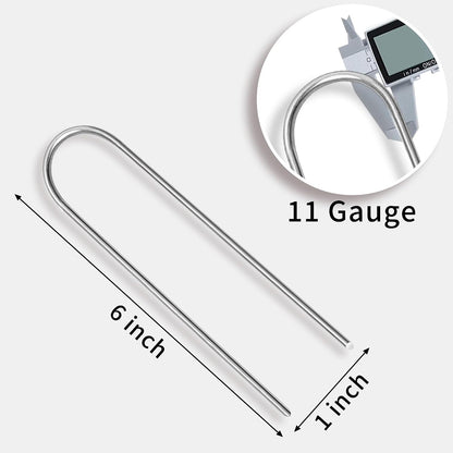 100 Pack 4 Inch U Shaped Garden Stakes Drip Irrigation Stakes